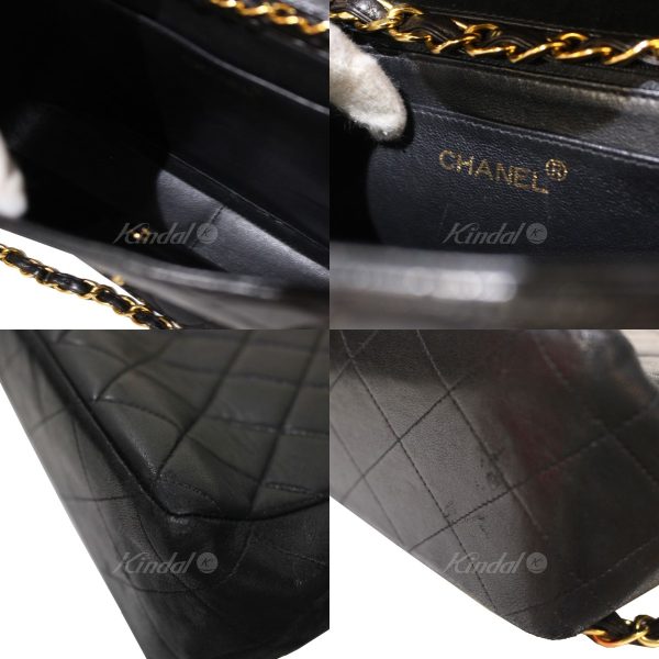 8073000127086 3 Chanel Big Matelasse Lamb Leather Chain Bag Black