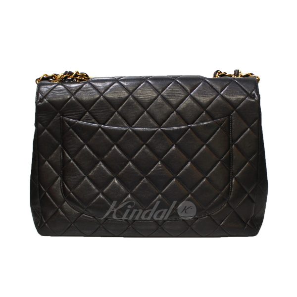 8073000127086 6 Chanel Big Matelasse Lamb Leather Chain Bag Black