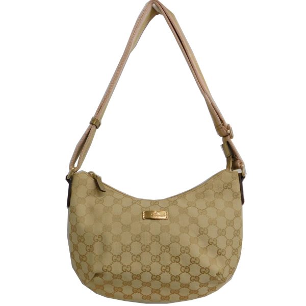 8075000076753 1 Gucci GG Canvas Shoulder Bag Gold