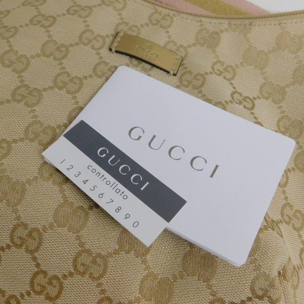 8075000076753 18 Gucci GG Canvas Shoulder Bag Gold