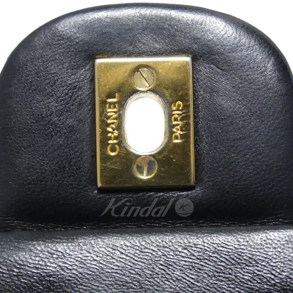 8081000048744 8 Chanel Matelasse 23 Flap Lambskin Chain Bag Black Gold