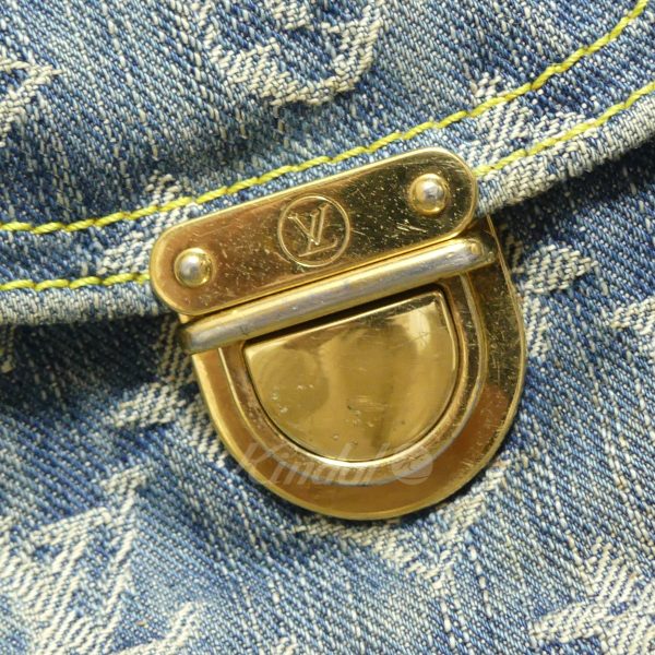 8081000056794 11 Louis Vuitton Monogram Denim Sack GM Blue