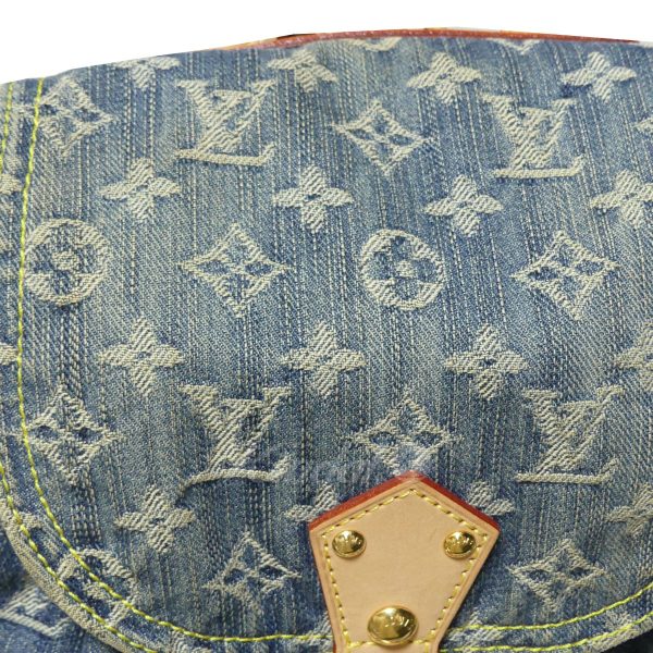 8081000056794 14 Louis Vuitton Monogram Denim Sack GM Blue