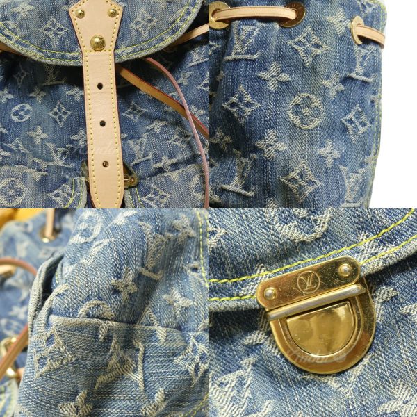 8081000056794 3 Louis Vuitton Monogram Denim Sack GM Blue