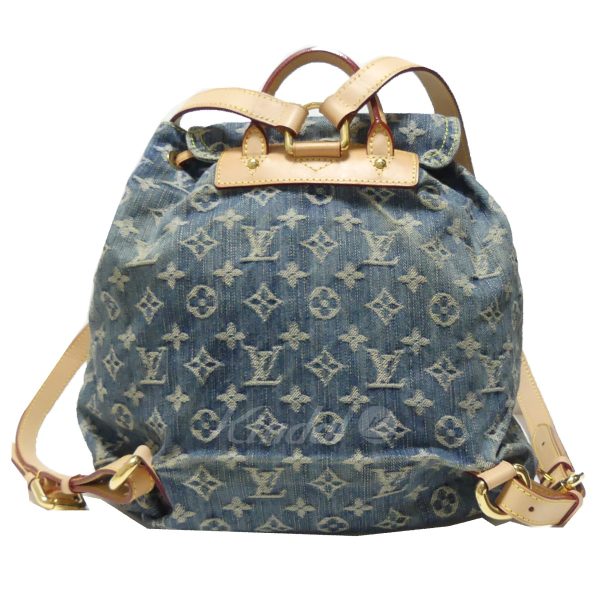 8081000056794 4 Louis Vuitton Monogram Denim Sack GM Blue