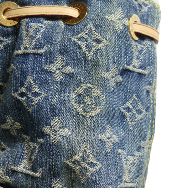 8081000056794 9 Louis Vuitton Monogram Denim Sack GM Blue