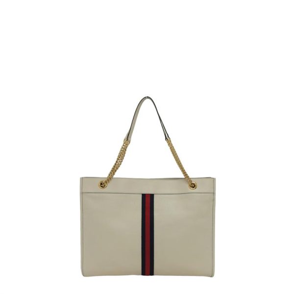 81269 2 Gucci Chain Tote Ivory Raja Large Tote Bag Tiger Head