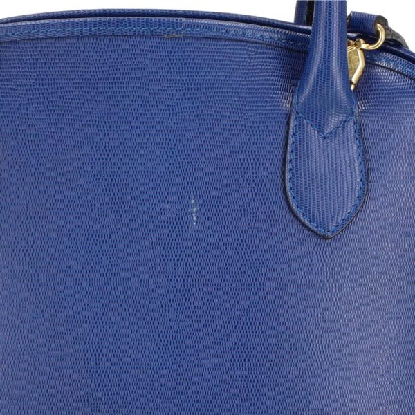 81799 6 Celine Leather 2 Way Bag Blue