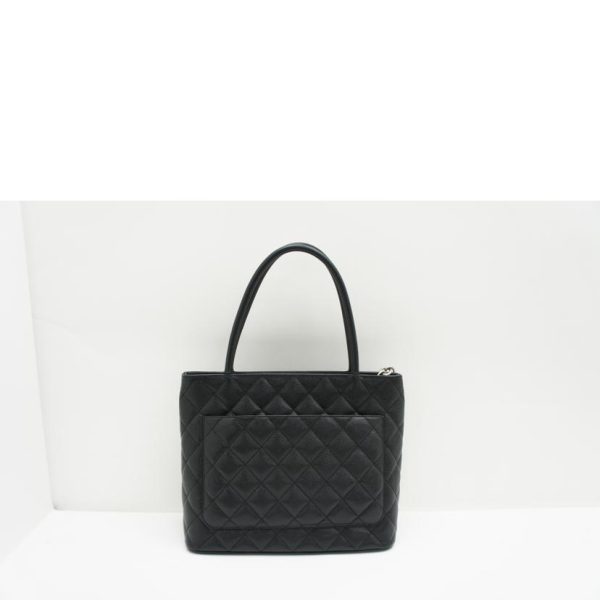 82684 2 Chanel Caviar Skin Reprint Tote Bag Black