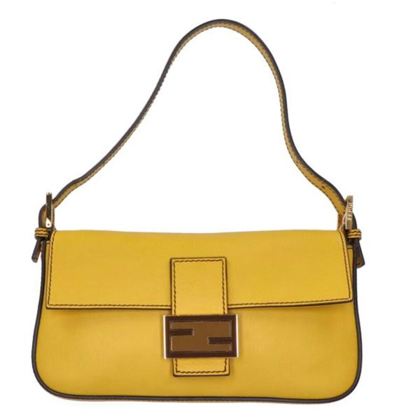 84202 1 Fendi Mamma Bucket One Shoulder Yellow