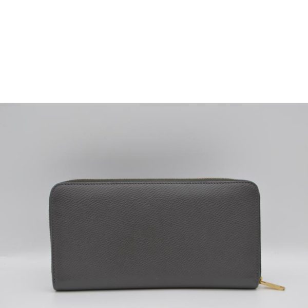 84284 2 Celine Large Zip Round Long Wallet Black