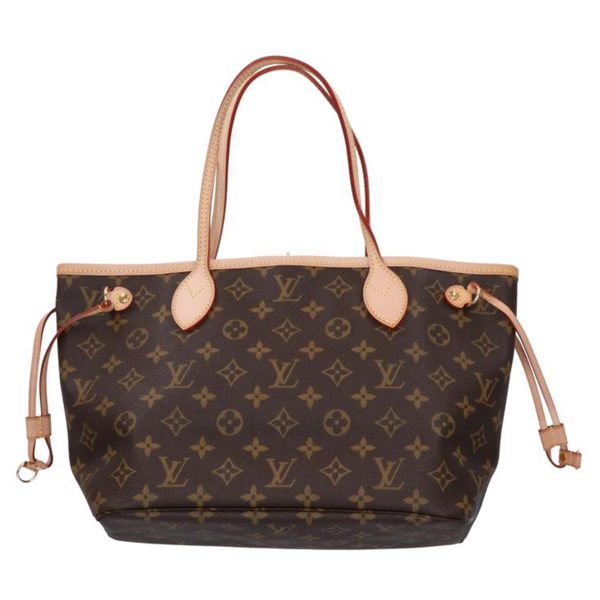 84863 1 Louis Vuitton Neverfull Pm Monogram Leather Brown