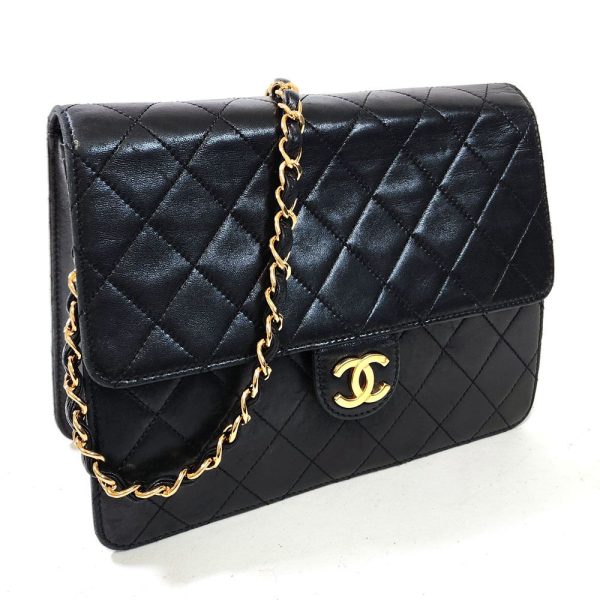 850 1 Chanel Matelasse Single Flap Push Lock Chain Shoulder Bag