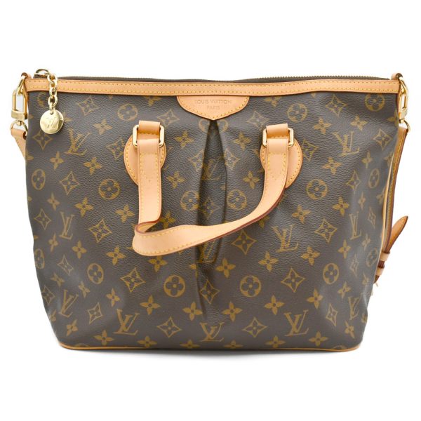 8523j280024 1 LOUIS VUITTON Palermo PM Monogram Shoulder Bag Brown