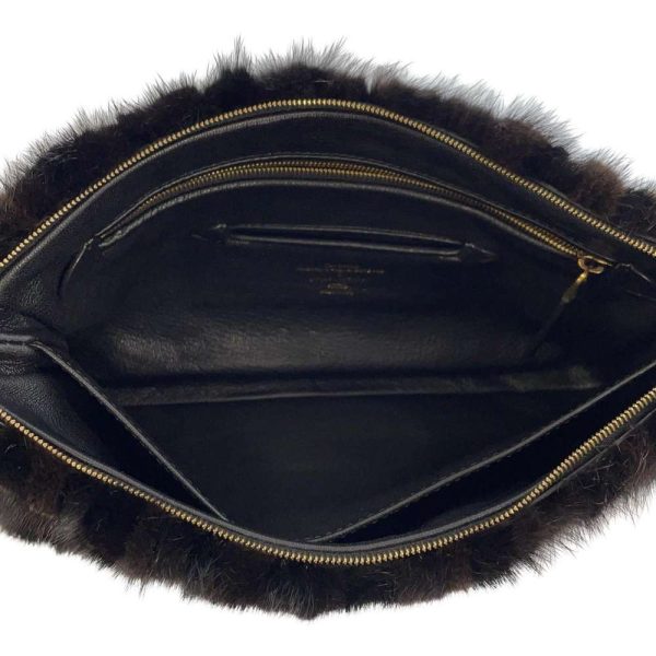 8644381 07 Louis Vuitton Black Mink Pochette Accessory Mini Bag Black