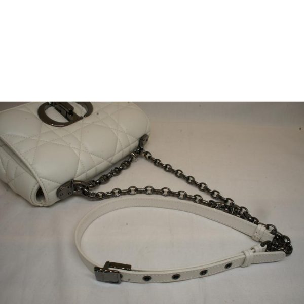 86785 4 Dior Caro Chain Shoulder Bag White