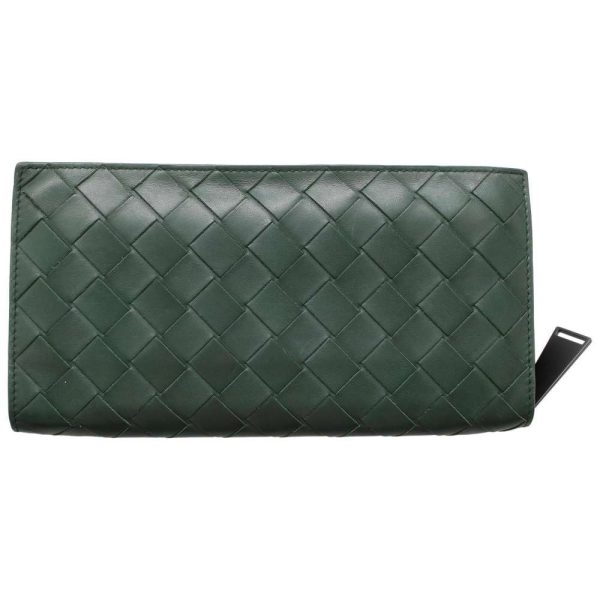 8796462 03 Bottega Veneta Intrecciato Round Zipper Long Wallet Rain Tree