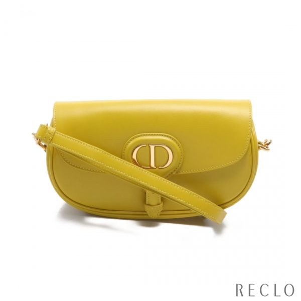 887411 Christian Dior Bobby East West Leather Shoulder Bag Yellow