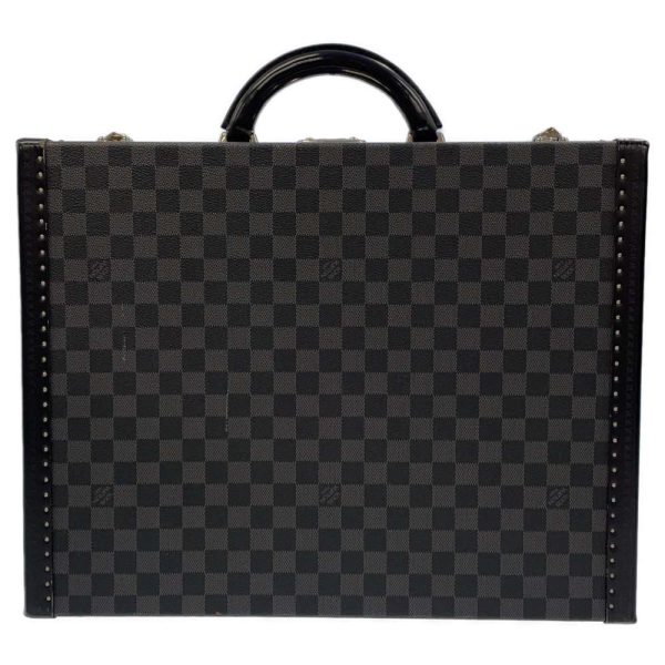 8877802 03 Louis Vuitton Damier Graphite President Trunk Black