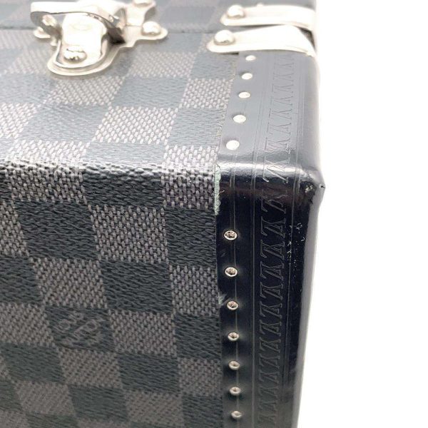 8877802 07 Louis Vuitton Damier Graphite President Trunk Black