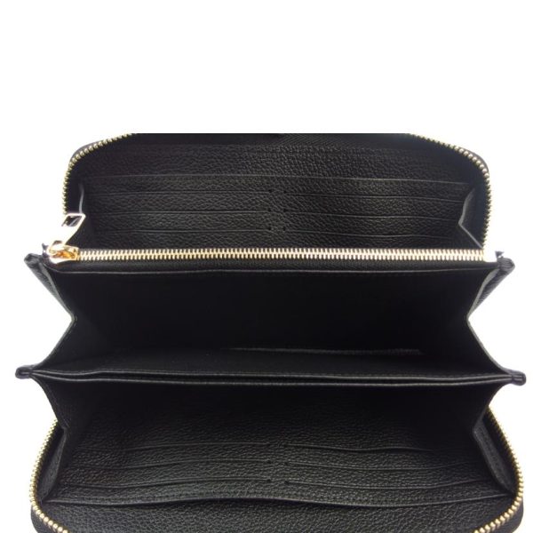 89022 4 Louis Vuitton Zippy Wallet Bicolor MG Empreinte Black Beige