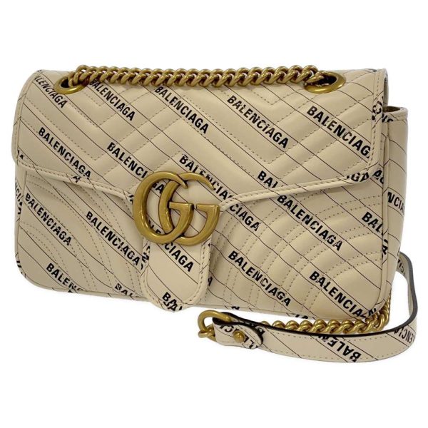 8950550 01 Gucci GG Marmont The Hacker Project Shoulder Bag White