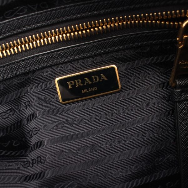 899518 3 Prada Tessuto Saffian Shoulder Bag Nylon Black