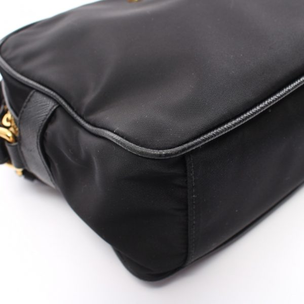 899518 5 Prada Tessuto Saffian Shoulder Bag Nylon Black