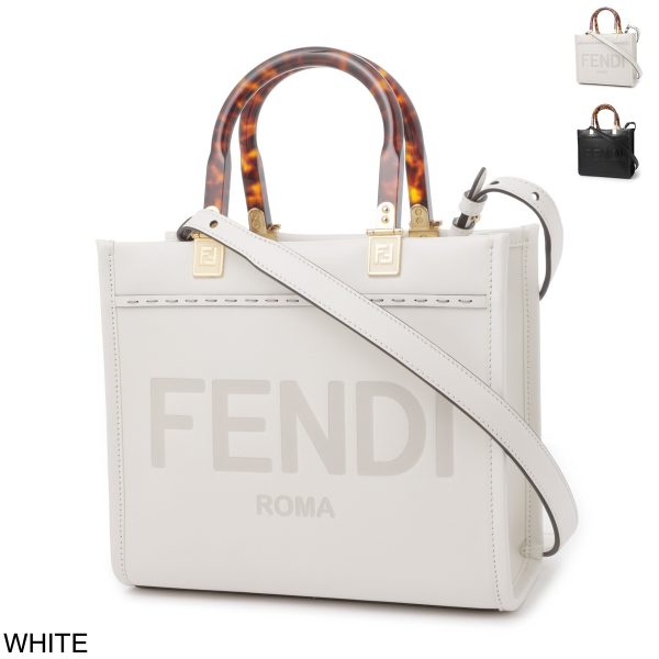 8bh394 abvl01 Fendi Sunshine Small Tote Bag White