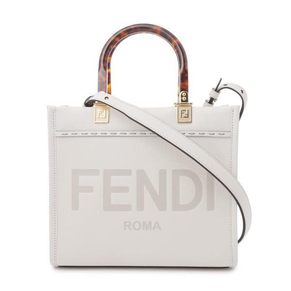 8bh394 abvl02 Fendi Sunshine Small Tote Bag White