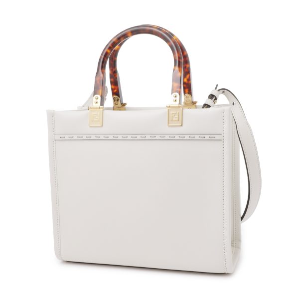 8bh394 abvl04 Fendi Sunshine Small Tote Bag White