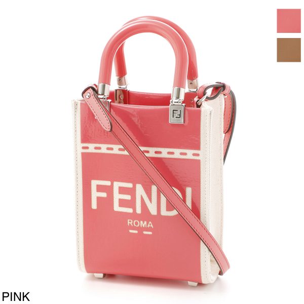 8bs051 ant701 Fendi Sunshine Shopper Small Tote Bag Pink