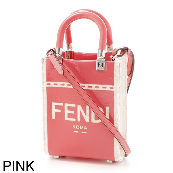 8bs051 ant710 Fendi Sunshine Shopper Small Tote Bag Pink