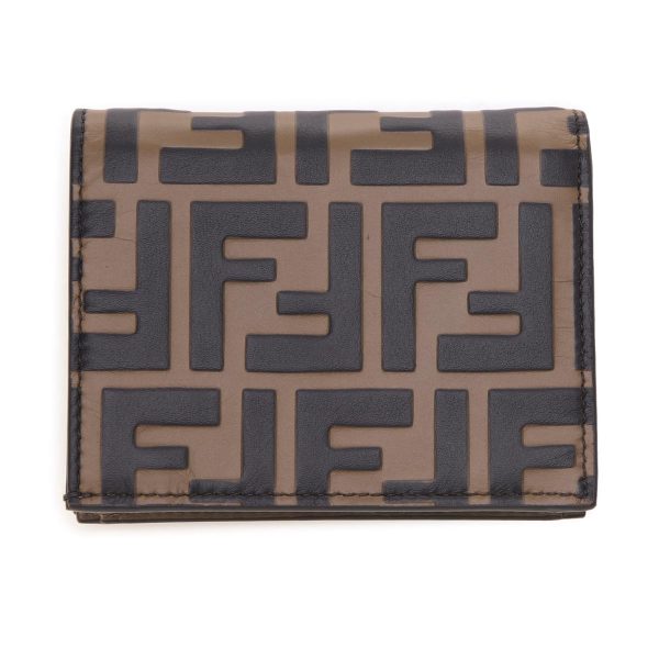 8m0420 aafm03 Fendi Bifold Wallet with Coin Purse Brown