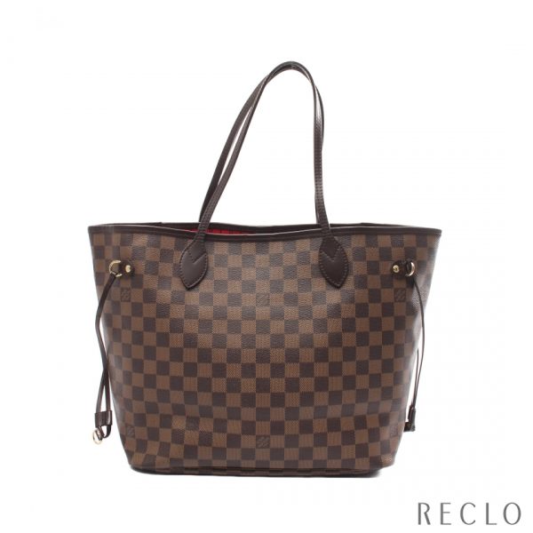 900706 Louis Vuitton Neverfull MM Shoulder Tote Bag Brown