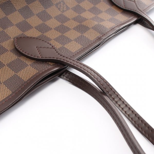 900706 6 Louis Vuitton Neverfull MM Shoulder Tote Bag Brown