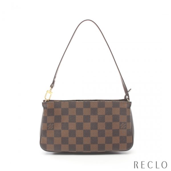 901469 Louis Vuitton Navona Damier Ebene Handbag Brown