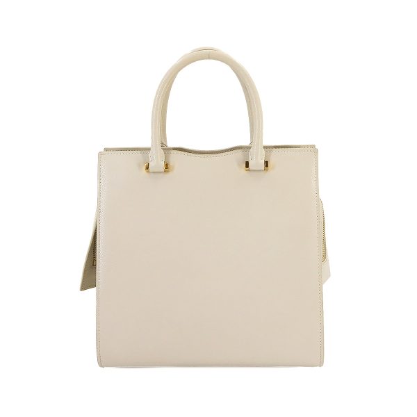 90237523 02 Saint Laurent 2Way Hand Shoulder Bag Leather Ivory