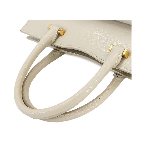 90237523 05 Saint Laurent 2Way Hand Shoulder Bag Leather Ivory