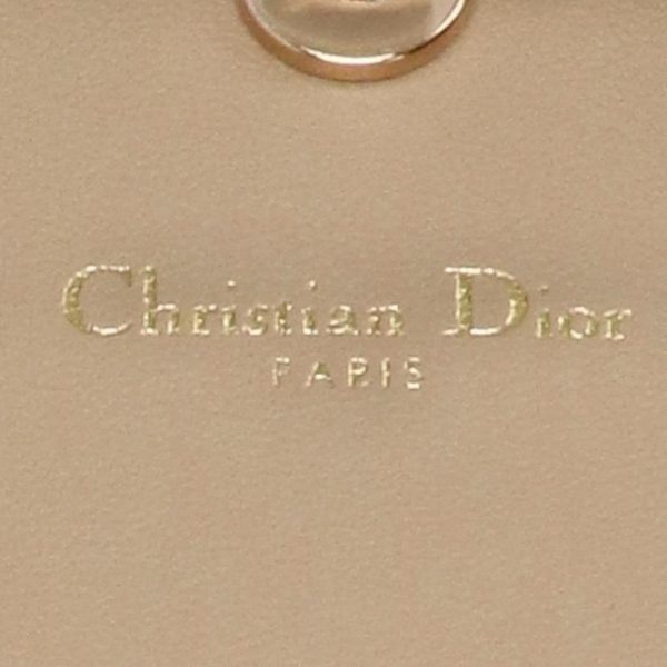 90267 5 Dior Caro Wallet Cannage Lambskin Metallic Gold Tone