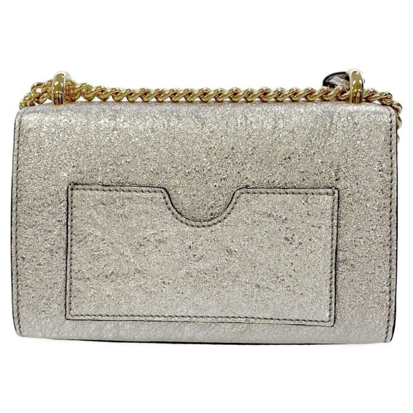 9032378 03 Gucci Padlock Chain Shoulder Bag Silver