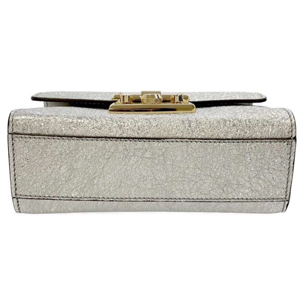 9032378 04 Gucci Padlock Chain Shoulder Bag Silver