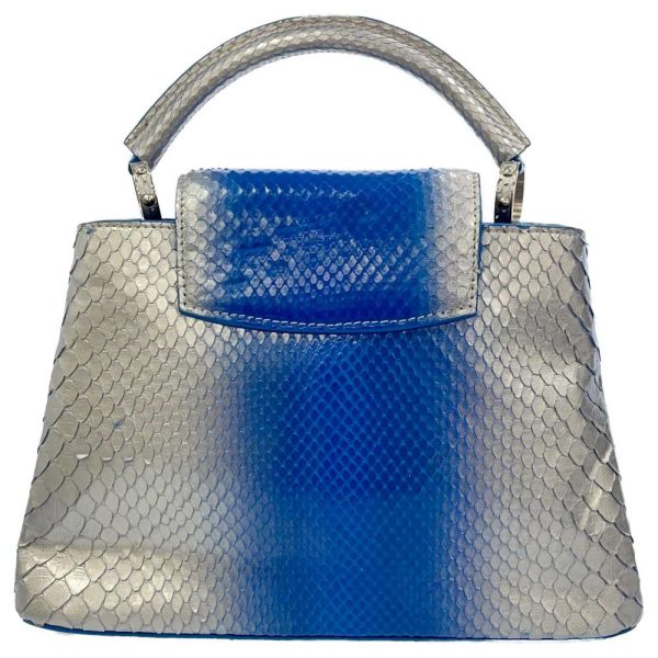 9032637 03 Louis Vuitton Python Capucines BB Shoulder Bag Silver