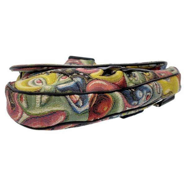 9154155 04 Dior Canvas SaddleKenny Scharf Collaboration Bag Multicolor