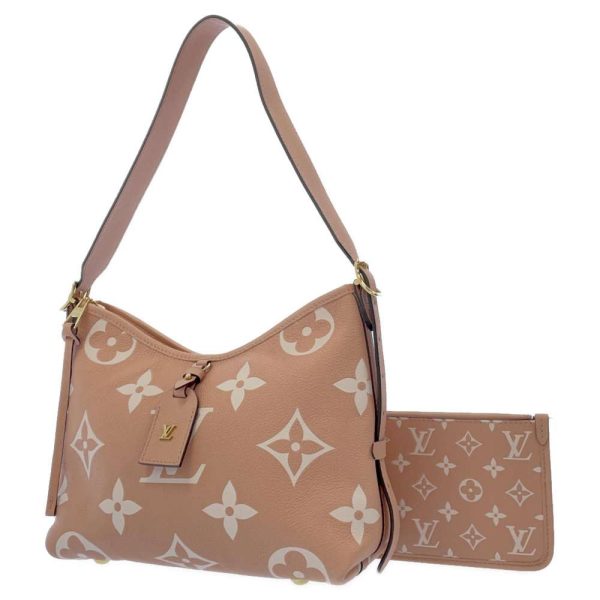 9158436 01 Louis Vuitton Monogram Empreinte Carryall Zip NM PM Shoulder Bag Pink