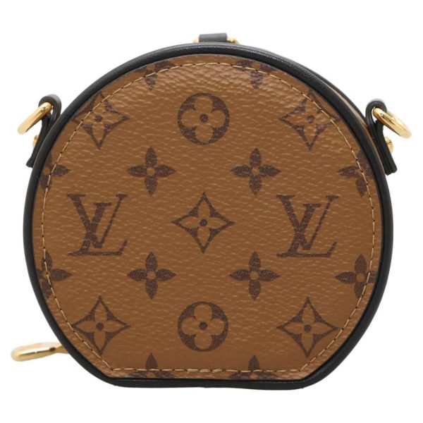 9173897 03 Louis Vuitton Monogram Reverse Boite Chapeau Necklace Mini Bag Brown