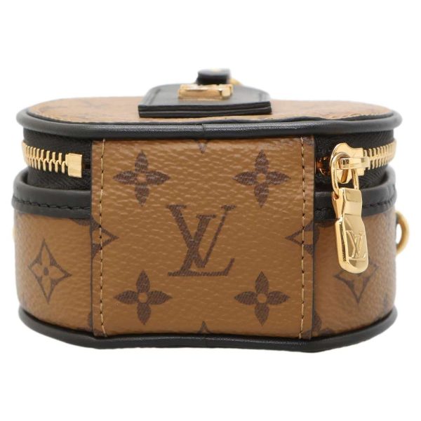 9173897 04 Louis Vuitton Monogram Reverse Boite Chapeau Necklace Mini Bag Brown