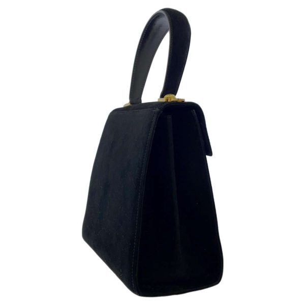 9180789 02 Ferragamo Gancini Suede Ferragamo Shoulder Bag Black