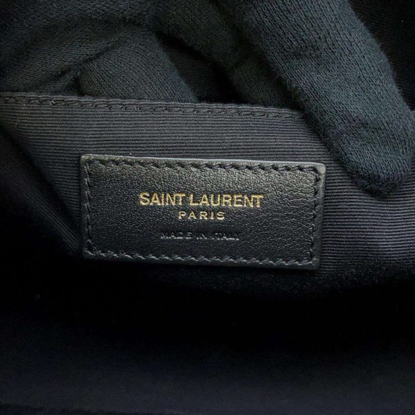 9181700 17 Saint Laurent Lou Paris Tassel Shoulder Bag Black