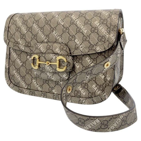 9181717 01 Gucci Horsebit 1955 GG Supreme Shoulder Bag beige